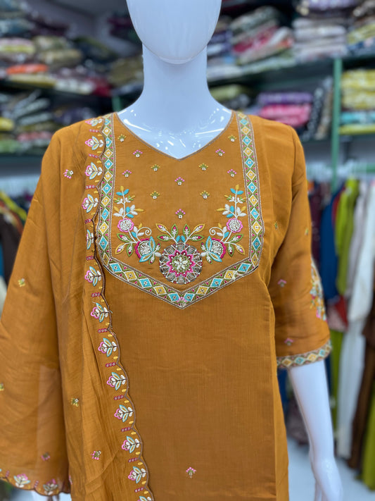 Chanderi Cotton Kurti