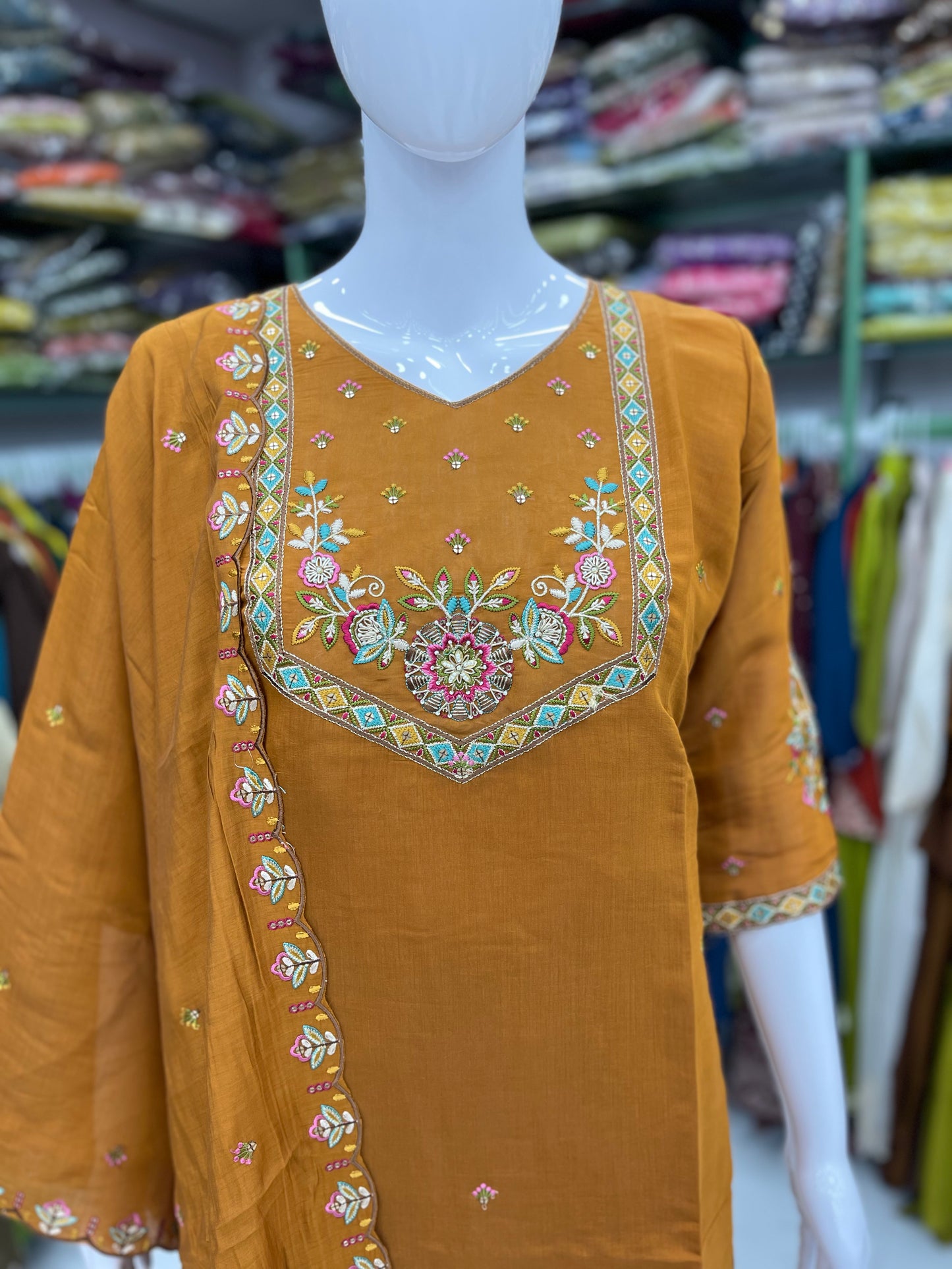 Chanderi Cotton Kurti