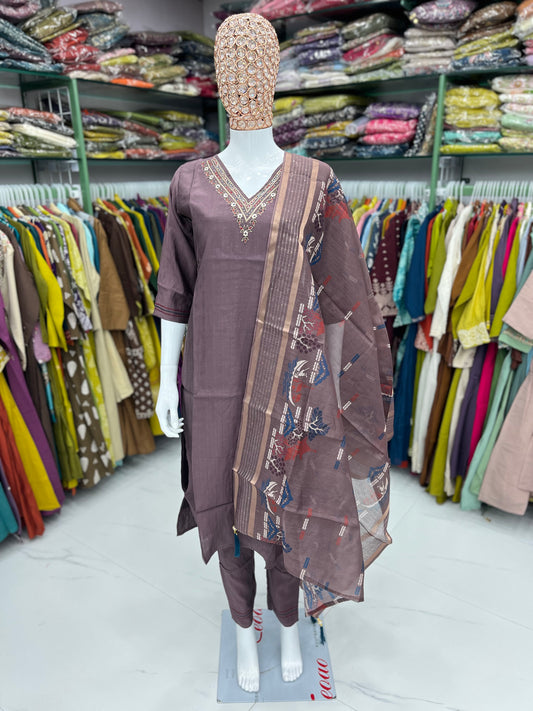 Chanderi Cotton-Silk kurti