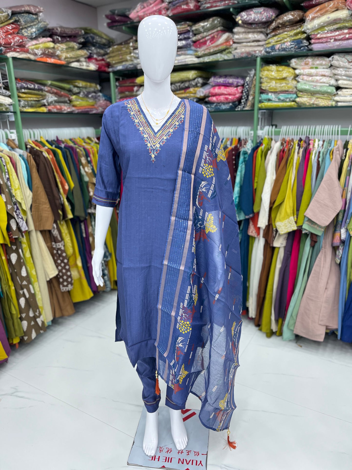Chanderi Cotton-Silk kurti