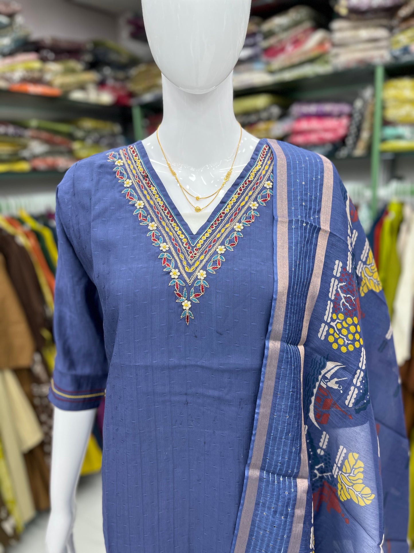 Chanderi Cotton-Silk kurti